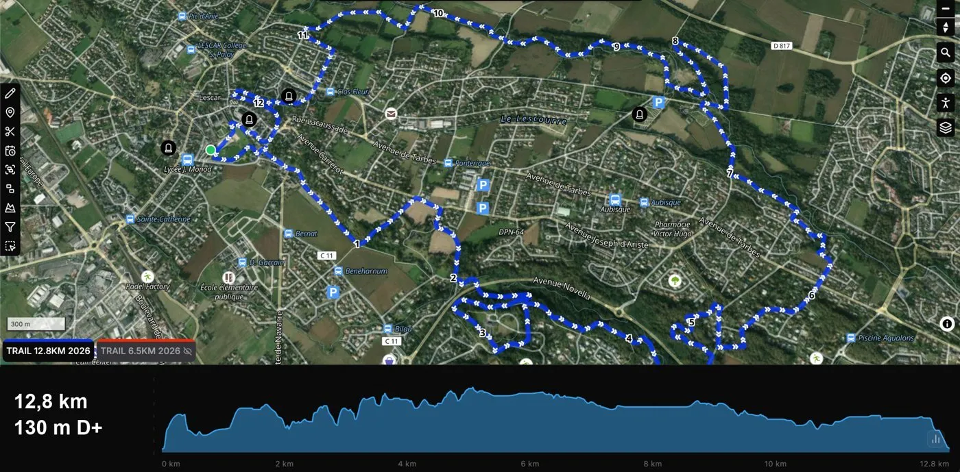 Parcours Quasimodo 12,8 km